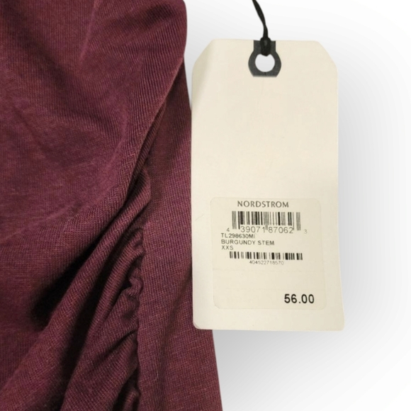 New Burgundy Ruched Dress by Leith - Picture 6 of 6